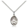 Sterling silver St. Julie Billiart patron saint medal necklace with 18 inch chain handcrafted by Bliss Manufacturing