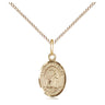 14kt Gold Filled St. Valentine of Rome Patron Saint Medal Necklace 1/2 x 1/4 inches with 18 inch chain by Bliss
