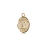 14kt solid gold St. Valentine of Rome small medal pendant 1/2 x 1/4 inch handcrafted by Bliss USA