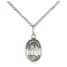 Sterling silver St. Valentine of Rome medal necklace with 18 inch chain, small 1/2 inch medal, by Bliss