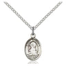 Sterling Silver St. Bridget of Sweden small patron saint medal necklace 1/2 x 1/4 inches with 18 inch chain by Bliss