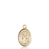 14kt solid gold St. Stanislaus patron saint medal pendant, small 1/2 x 1/4 inch, handcrafted by Bliss