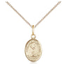 14kt Gold Filled Small St. Pio of Pietrelcina Medal Necklace 1/2 x 1/4 with 18 Inch Chain Handmade by Bliss