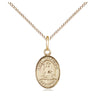 14kt Gold Filled St. Walburga Small Patron Saint Medal Necklace with 18 Inch Chain by Bliss