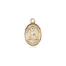 Small 14kt solid gold St. Walburga patron saint medal pendant handcrafted in USA by Bliss