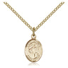14kt Gold Filled St. Ursula Patron Saint Medal Necklace 1/2 x 1/4 with 18 inch chain by Bliss Manufacturing