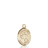 14kt Solid Gold St. Ursula Patron Saint Medal Pendant 1/2 x 1/4 by Bliss Manufacturing