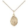 14kt Gold Filled St. Agnes of Rome Patron Saint Medal Necklace 1/2 x 1/4 with 18 inch chain by Bliss Manufacturing