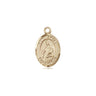14kt Solid Gold St. Agnes of Rome Small Patron Saint Medal Pendant 1/2 x 1/4 inch Bliss USA