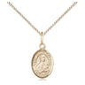 14kt Gold Filled small St. Gemma Galgani patron saint medal necklace with 18 inch chain by Bliss Manufacturing