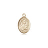14kt Solid Gold St. Gemma Galgani Small Patron Saint Medal Pendant 1/2 inch by 1/4 inch by Bliss