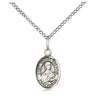 Sterling Silver St. Gemma Galgani Patron Saint Medal Necklace - 1/2 x 1/4 inch pendant on 18 inch chain - Bliss