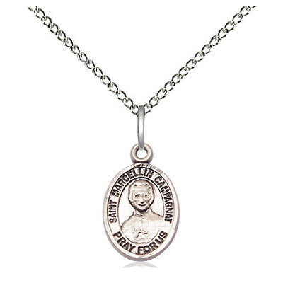 Sterling Silver Small St. Marcellin Champagnat Medal Necklace | 1/2" x 1/4" | 18" Chain | USA Made by Bliss
