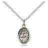 Sterling silver Sts. Cosmas and Damian patron saints medal necklace with 18 inch chain, handcrafted by Bliss USA