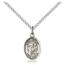 Sterling Silver St. Jerome Patron Saint Medal Necklace 1/2 x 1/4 inches with 18 inch chain by Bliss Manufacturing USA