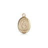 14kt solid gold St. Sophia patron saint medal pendant, small 1/2 x 1/4 inch, handcrafted by Bliss