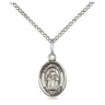 Sterling Silver St. Sophia Patron Saint Medal Necklace 1/2 x 1/4 inch with 18 inch Chain by Bliss
