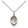 Sterling Silver St. Ambrose Patron Saint Medal Necklace 1/2 x 1/4 inch on 18 inch Chain by Bliss