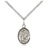 Sterling silver St. Martin of Tours patron saint medal necklace with 18 inch chain, 1/2 x 1/4 inch, handcrafted by Bliss Manufacturing