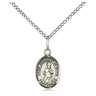 Sterling Silver St. Augustine of Hippo Patron Saint Medal Necklace 1/2 x 1/4 inch on 18 inch Chain by Bliss