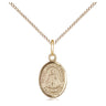 Small 14kt Gold Filled Infant of Prague Medal Necklace 1/2 x 1/4 inch on 18 inch chain by Bliss