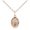 Gold Filled St. Petronille Patron Saint Medal Necklace, 1/2 x 1/4 inch pendant on 18 inch chain, handcrafted by Bliss