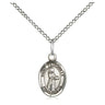 Sterling Silver St. Petronille Patron Saint Medal Necklace, 1/2 x 1/4 inch pendant on 18 inch chain, handcrafted by Bliss