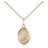 14kt Gold Filled St. Therese of Lisieux Little Flower Medal Necklace, 1/2 x 1/4 inch with 18 inch chain, USA made by Bliss