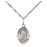 Sterling Silver St. Therese of Lisieux Little Flower Medal Necklace, 1/2 x 1/4 inch with 18 inch chain, USA made by Bliss