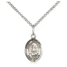 Sterling Silver St. Germaine Cousin Small Patron Saint Medal Necklace with 18 Inch Chain by Bliss
