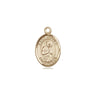 14kt Solid Gold Small St. Isaac Jogues Medal Pendant 1/2 x 1/4 inch by Bliss Manufacturing