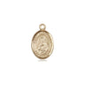 14kt Solid Gold Small St. Alexandra Patron Saint Medal Pendant 1/2 x 1/4 inch by Bliss