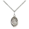 Small Sterling Silver St. Alexandra Patron Saint Medal Necklace 1/2 x 1/4 inch with 18 inch Chain by Bliss