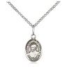 Sterling Silver St. Ignatius of Loyola Patron Saint Medal Necklace 1/2 x 1/4 inch with 18 inch Chain by Bliss