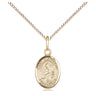 Small 14kt Gold Filled St. Alphonsus Patron Saint Medal Necklace with 18 inch Chain by Bliss Manufacturing