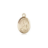 14kt Solid Gold St. Alphonsus Patron Saint Medal Pendant, 1/2 x 1/4 inch, Bliss USA handcrafted