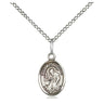Small Sterling Silver St. Alphonsus Patron Saint Medal Necklace with 18 inch Chain by Bliss Manufacturing