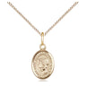 Small 14kt gold filled St. Elizabeth Ann Seton patron saint medal necklace with 18 inch chain by Bliss