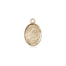 14kt Solid Gold St. Aloysius Gonzaga Patron Saint Medal Pendant, 1/2 x 1/4 inch, Bliss USA handcrafted