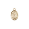 Small 14kt solid gold St. Dominic Savio patron saint medal pendant, 1/2 x 1/4 inches, handmade in USA by Bliss