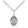 Small Sterling Silver St. Stephanie Patron Saint Medal Necklace with 18 inch chain by Bliss Manufacturing