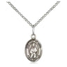 Sterling silver small Our Lady of Hope medal necklace with 18 inch chain handmade by Bliss Manufacturing