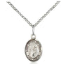 Small sterling silver St. John of the Cross patron saint medal necklace with 18 inch curb chain, handcrafted by Bliss