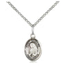 Sterling Silver Small St. Madeline Sophie Barat Patron Saint Medal Necklace 1/2 x 1/4 inch with 18 inch chain by Bliss