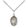 Sterling Silver Small Footprints Cross Necklace 1/2 x 1/4 inch pendant with 18 inch chain by Bliss