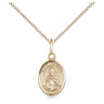 14kt Gold Filled St. Matilda small patron saint medal necklace 1/2 x 1/4 inch with 18 inch chain by Bliss