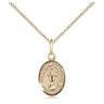 Small 14kt Gold Filled Our Lady of All Nations Catholic Medal Necklace 1/2 x 1/4 inch with 18 inch chain by Bliss
