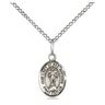 Sterling Silver Our Lady of All Nations Medal Necklace with 18 inch Chain - Small 1/2 x 1/4 inch Pendant by Bliss
