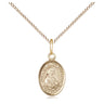 Gold Filled Small Our Lady of the Railroad Catholic Medal Necklace 1/2 x 1/4 inch with 18 inch chain by Bliss