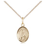 14kt Gold Filled St. Alice Patron Saint Medal Necklace 1/2 x 1/4 inch on 18 inch chain by Bliss